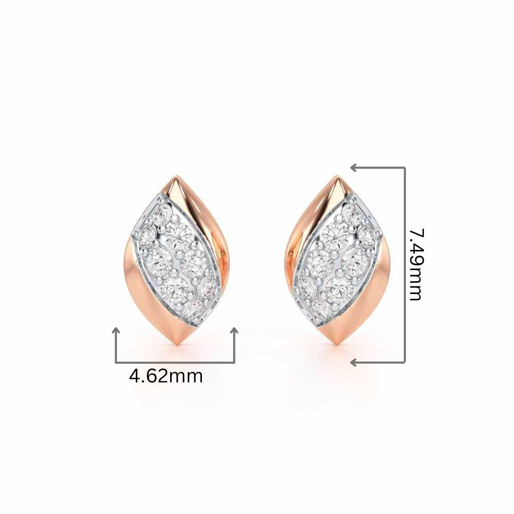 Silver Divas Silver Earrings - Rose Gold - Image 2