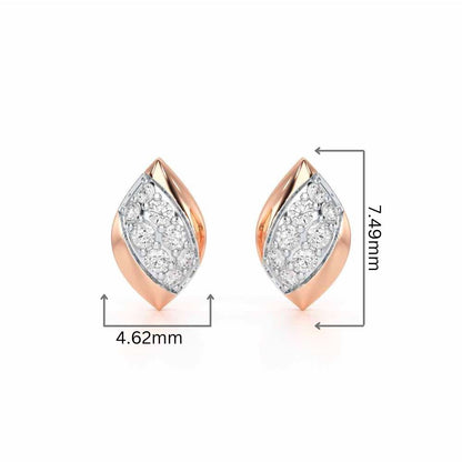Silver Divas Silver Earrings - Rose Gold - Image 2