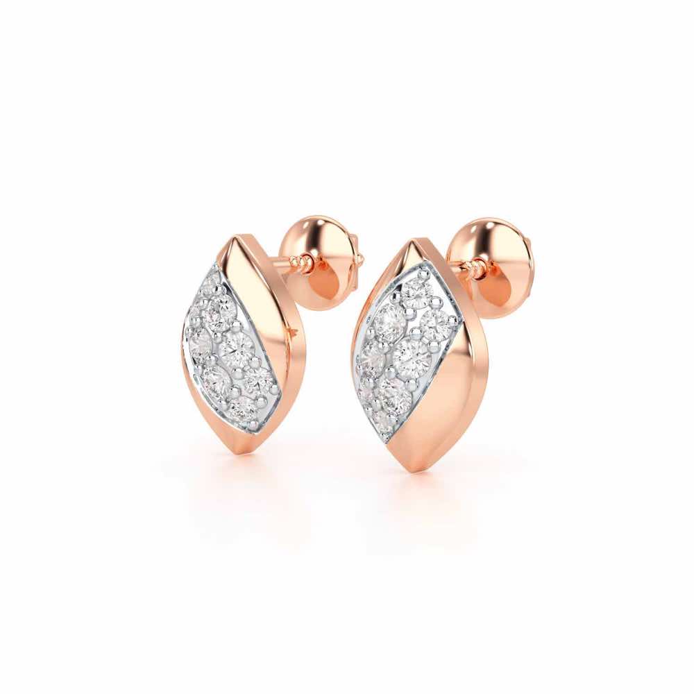 Silver Divas Silver Earrings - Rose Gold - Image 3