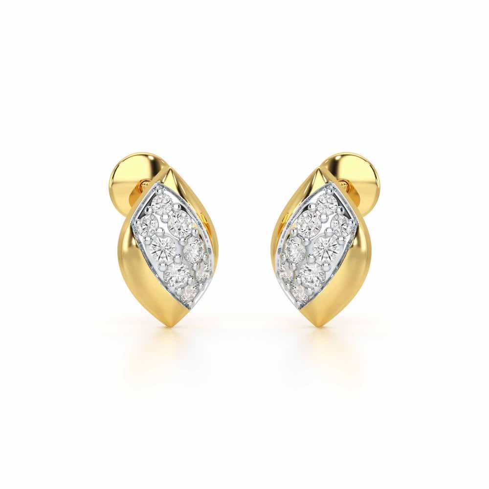 Silver Divas Silver Earrings - Yellow Gold - Image 1