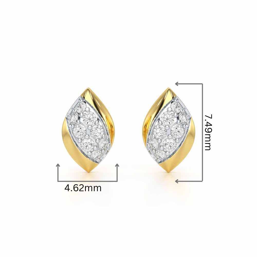 Silver Divas Silver Earrings - Yellow Gold - Image 2