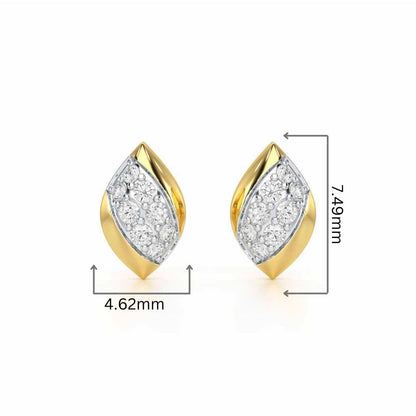 Silver Divas Silver Earrings - Yellow Gold - Image 2