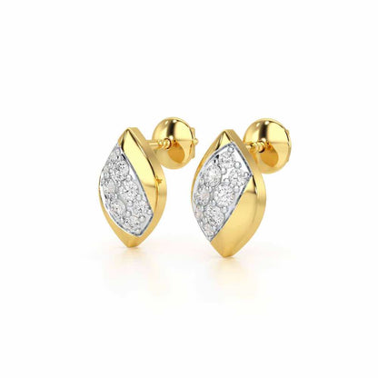 Silver Divas Silver Earrings - Yellow Gold - Image 3