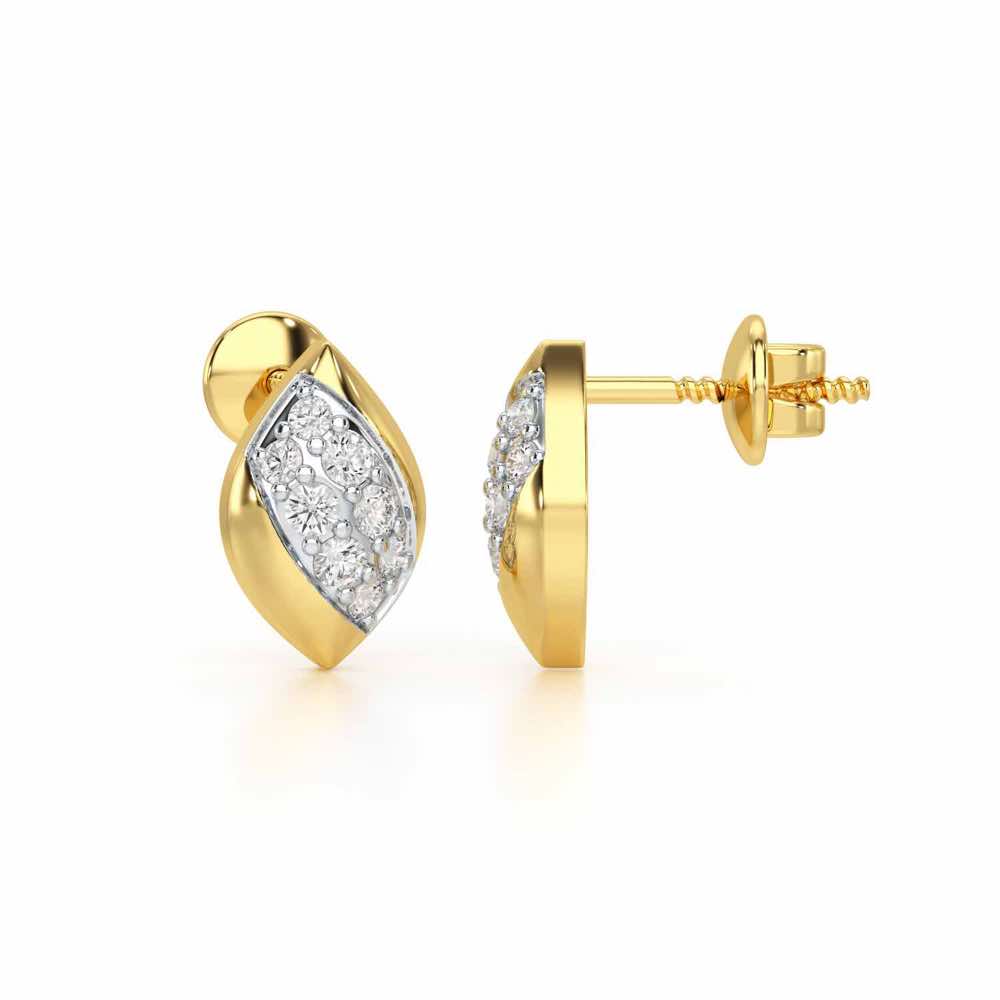 Silver Divas Silver Earrings - Yellow Gold - Image 4
