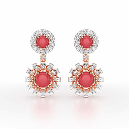 Silver Dream Silver Earrings - Rose Gold - Image 1