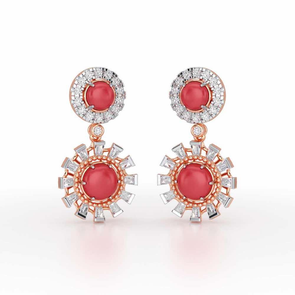 Silver Dream Silver Earrings - Rose Gold - Image 2