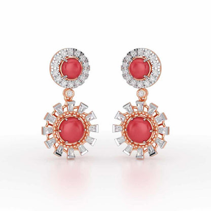 Silver Dream Silver Earrings - Rose Gold - Image 2
