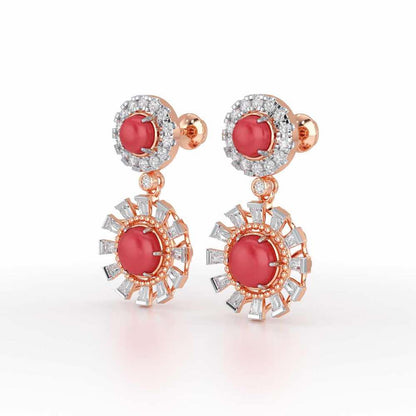 Silver Dream Silver Earrings - Rose Gold - Image 3
