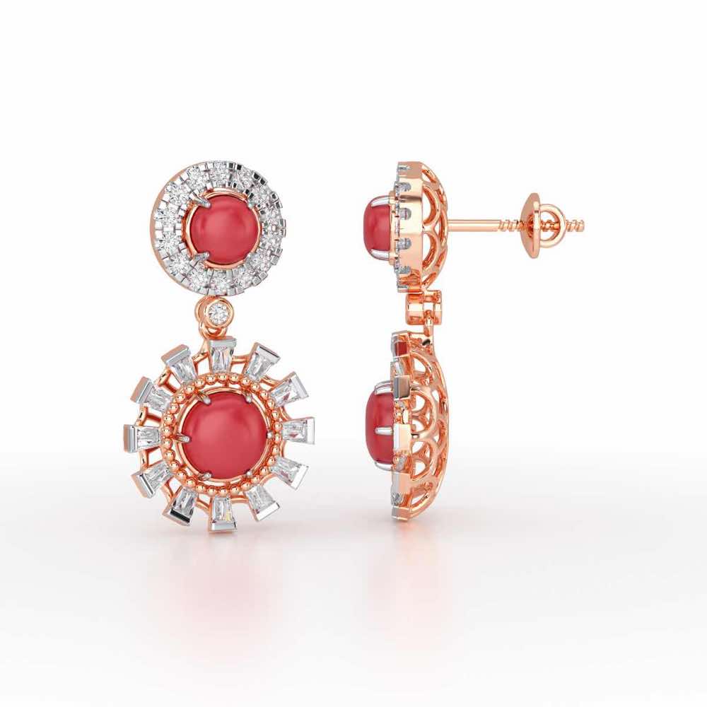 Silver Dream Silver Earrings - Rose Gold - Image 4