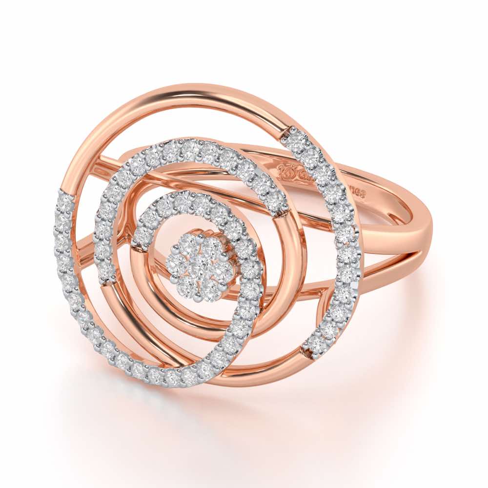 Silver Drift Silver Ring - Rose Gold - Image 3