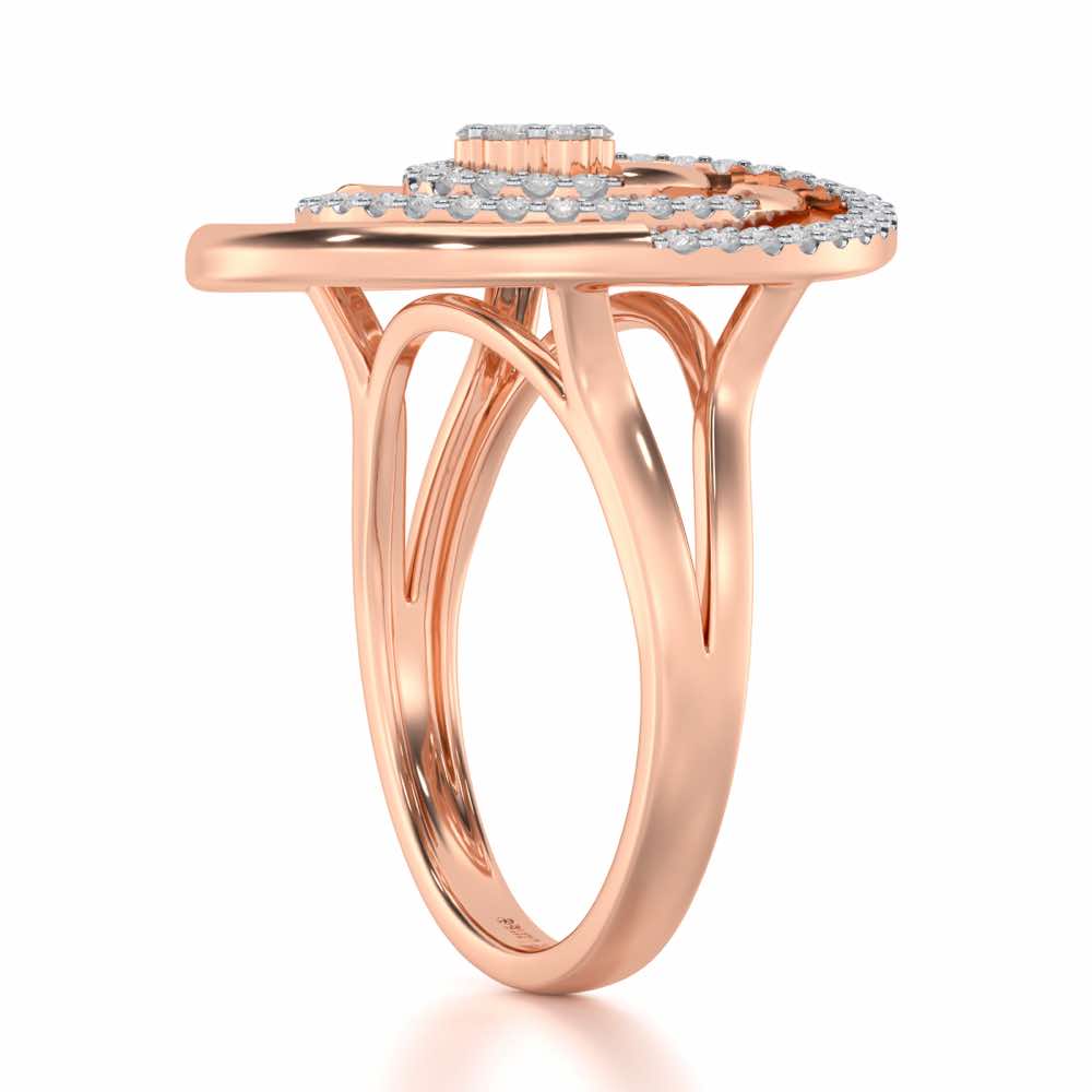Silver Drift Silver Ring - Rose Gold - Image 4