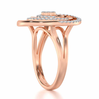 Silver Drift Silver Ring - Rose Gold - Image 4