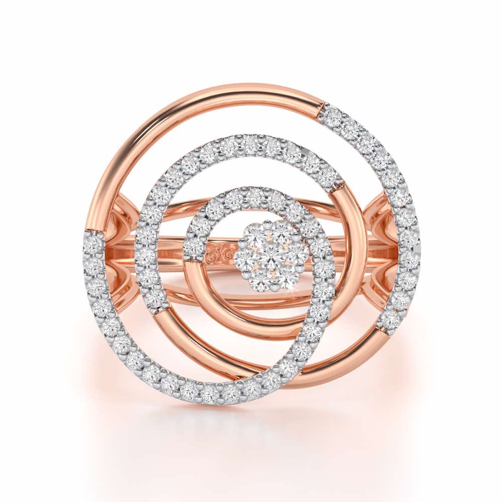 Silver Drift Silver Ring - Rose Gold - Image 5
