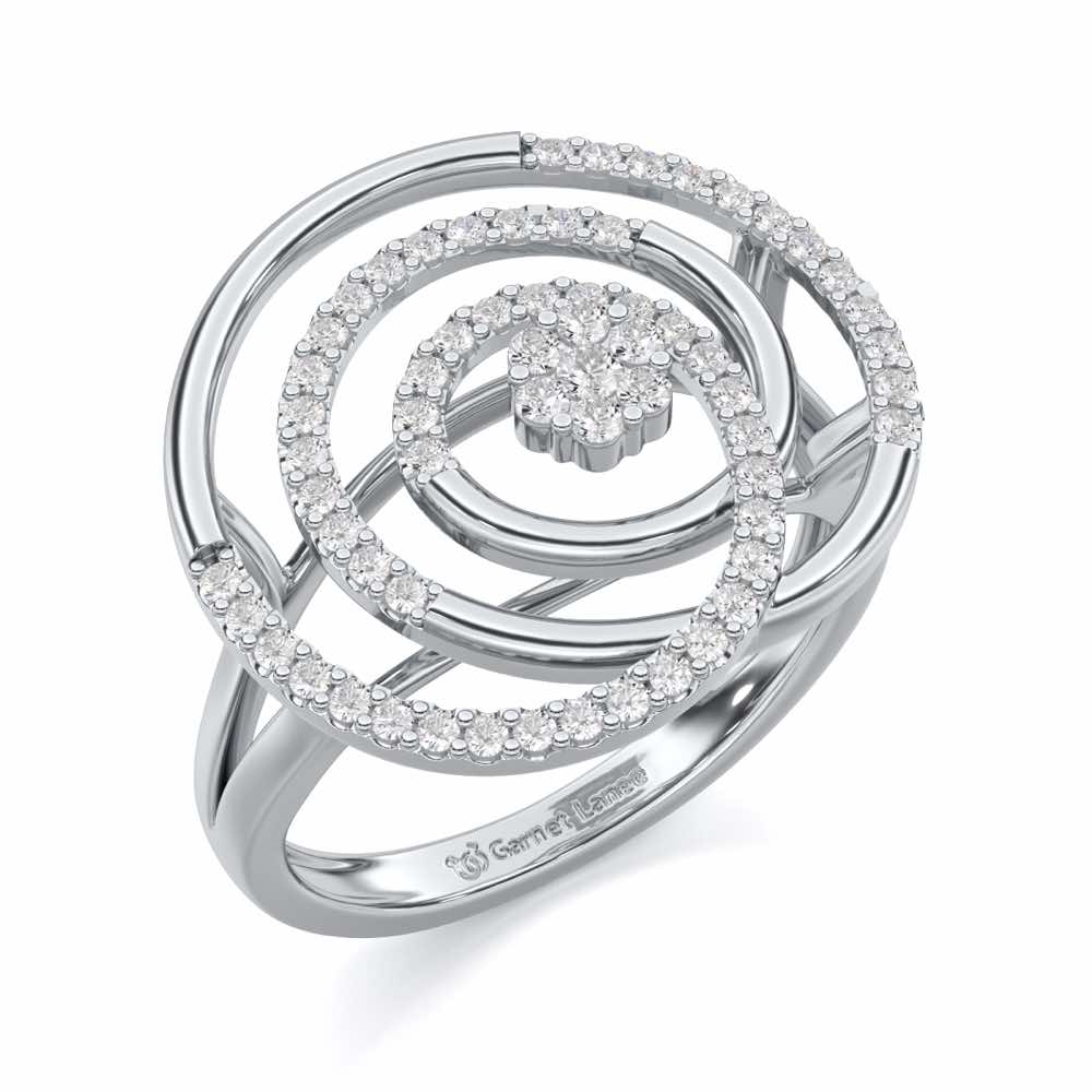 Silver Drift Silver Ring - White Gold - Image 1