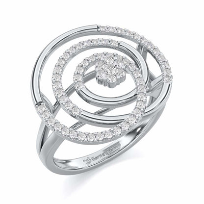 Silver Drift Silver Ring - White Gold - Image 1