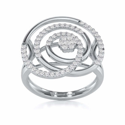 Silver Drift Silver Ring - White Gold - Image 2