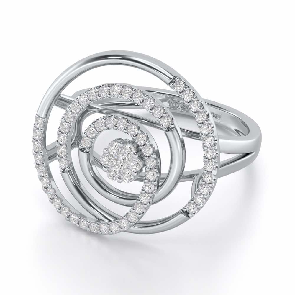 Silver Drift Silver Ring - White Gold - Image 3