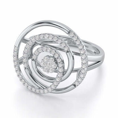 Silver Drift Silver Ring - White Gold - Image 3