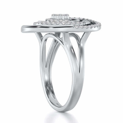Silver Drift Silver Ring - White Gold - Image 4