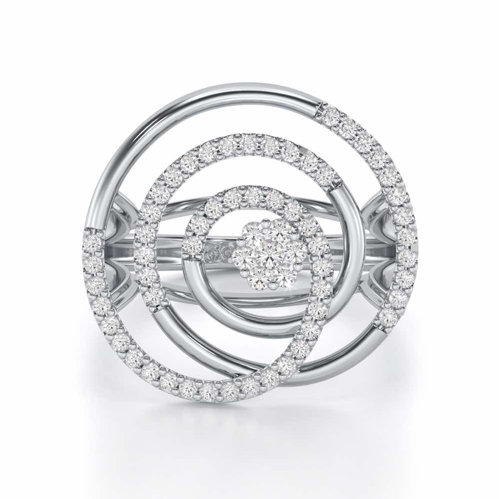 Silver Drift Silver Ring - White Gold - Image 5