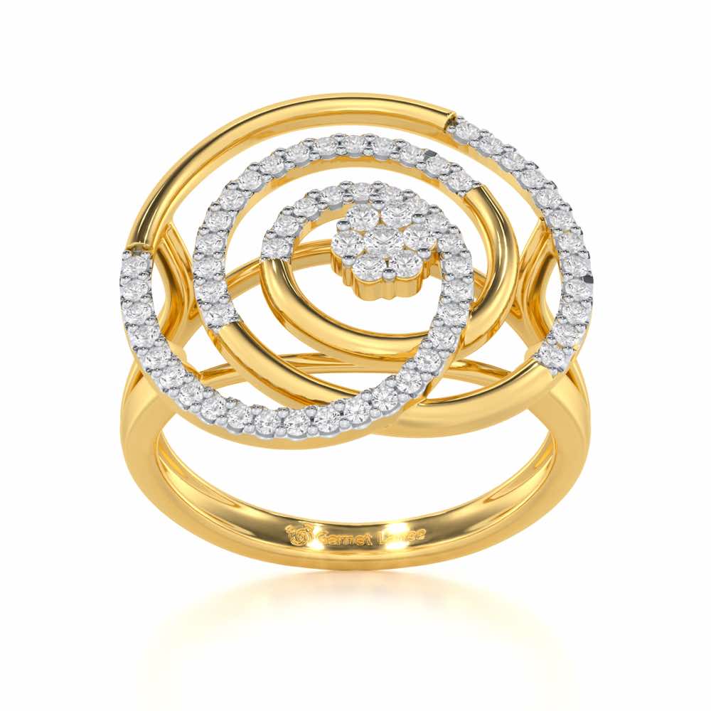 Silver Drift Silver Ring - Yellow Gold - Image 2