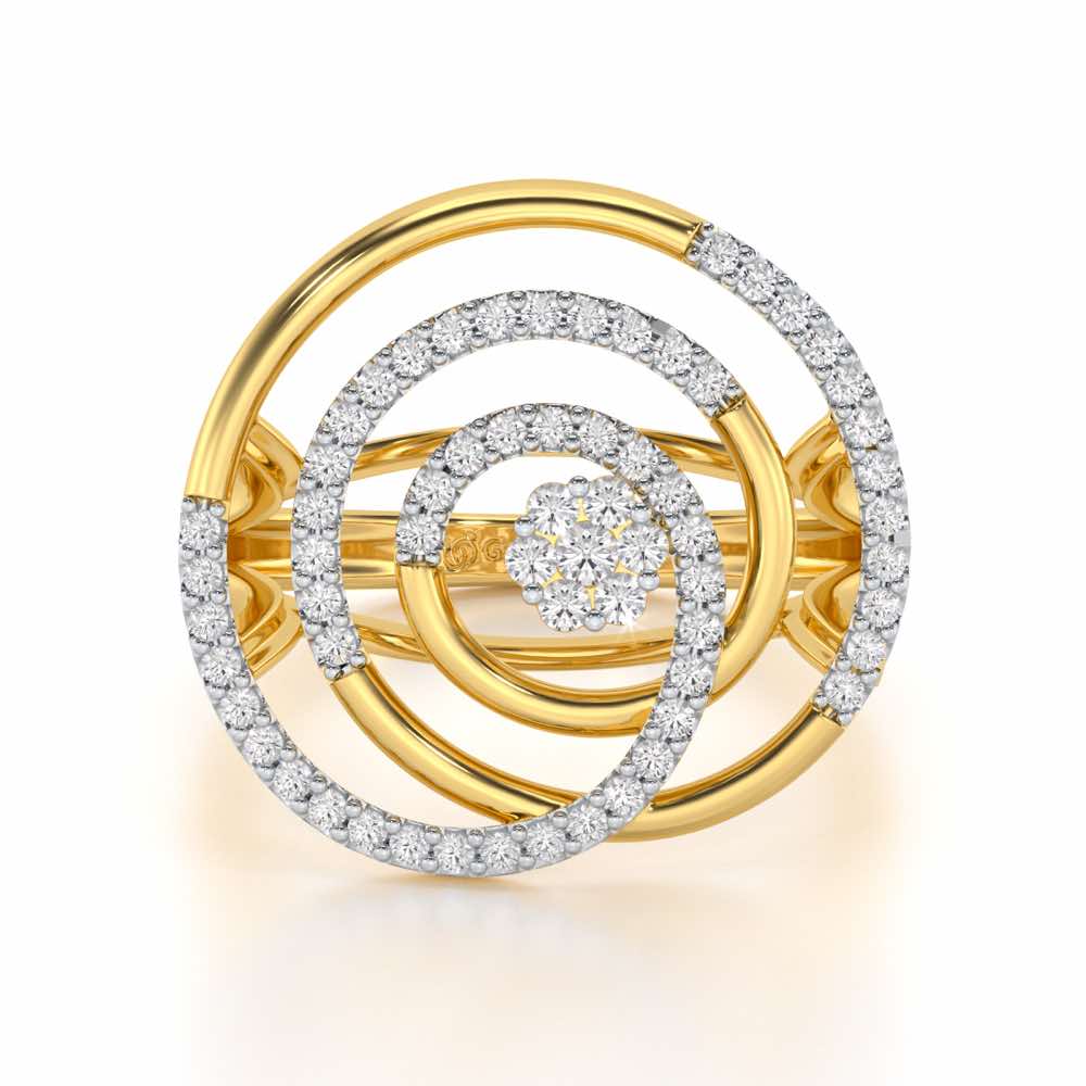Silver Drift Silver Ring - Yellow Gold - Image 5