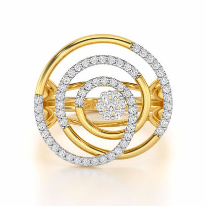 Silver Drift Silver Ring - Yellow Gold - Image 5