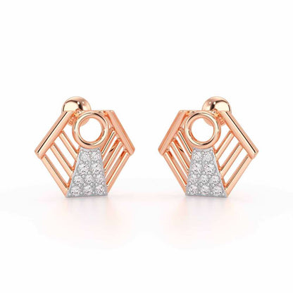 Silver Dynasty Silver Earrings - Rose Gold - Image 1