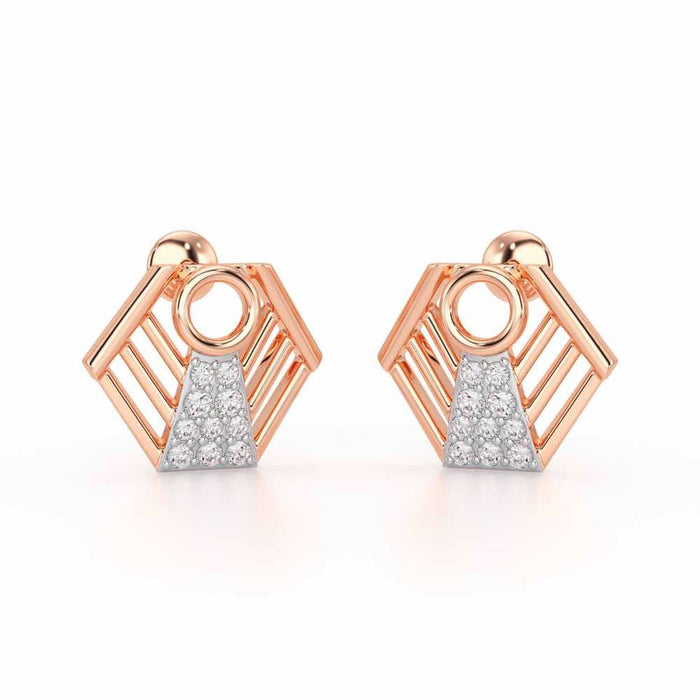 Silver Dynasty Silver Earrings - Rose Gold - Image 1