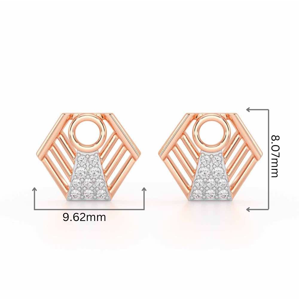 Silver Dynasty Silver Earrings - Rose Gold - Image 2