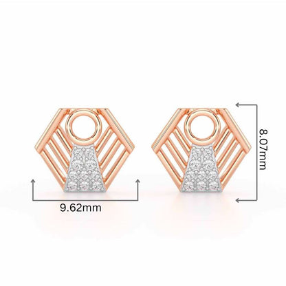 Silver Dynasty Silver Earrings - Rose Gold - Image 2