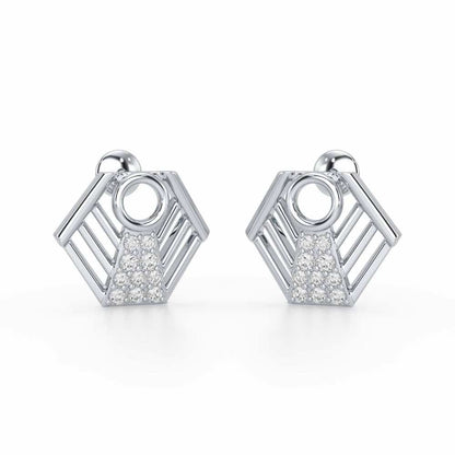 Silver Dynasty Silver Earrings - White Gold - Image 1