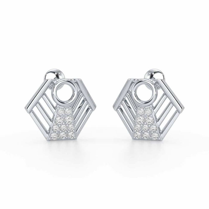 Silver Dynasty Silver Earrings - White Gold - Image 1
