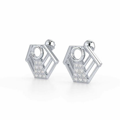 Silver Dynasty Silver Earrings - White Gold - Image 3