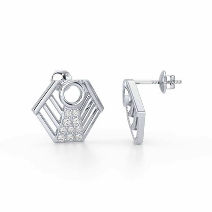 Silver Dynasty Silver Earrings - White Gold - Image 4