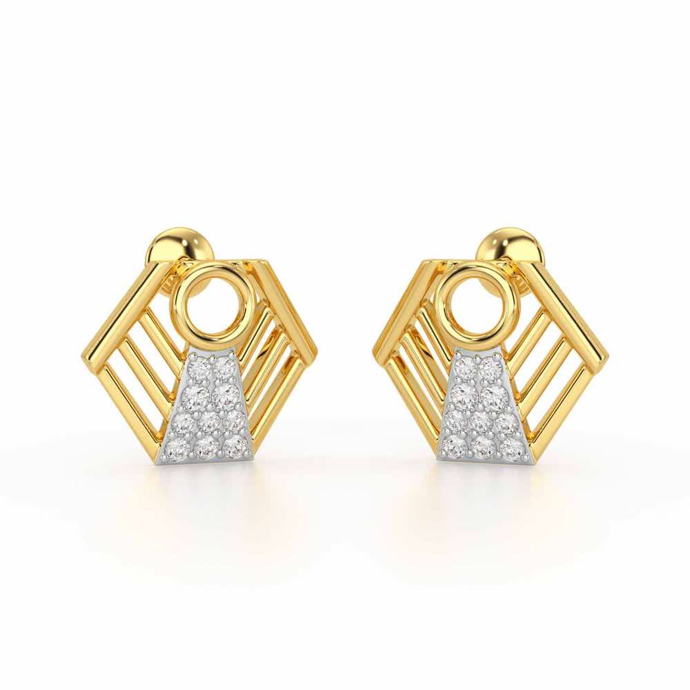 Silver Dynasty Silver Earrings - Yellow Gold - Image 1