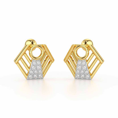 Silver Dynasty Silver Earrings - Yellow Gold - Image 1
