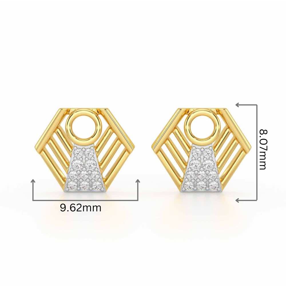 Silver Dynasty Silver Earrings - Yellow Gold - Image 2