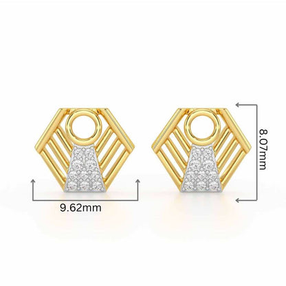 Silver Dynasty Silver Earrings - Yellow Gold - Image 2