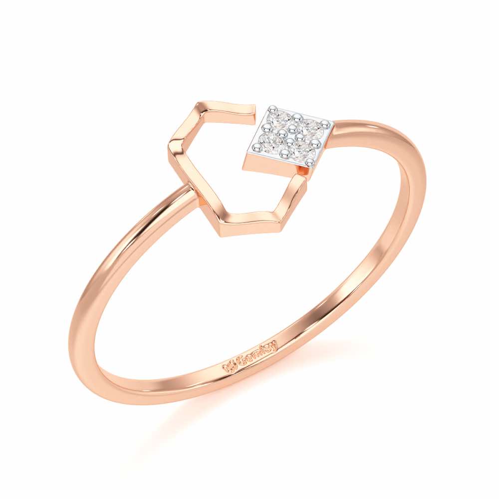 Silver Glow Silver Ring - Rose Gold - Image 1