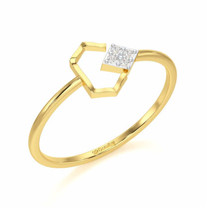 Silver Glow Silver Ring - Yellow Gold - Image 1