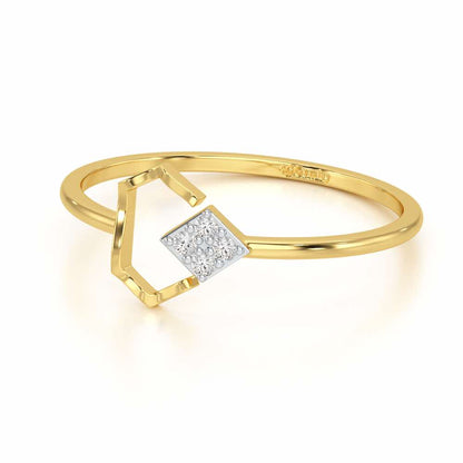 Silver Glow Silver Ring - Yellow Gold - Image 2