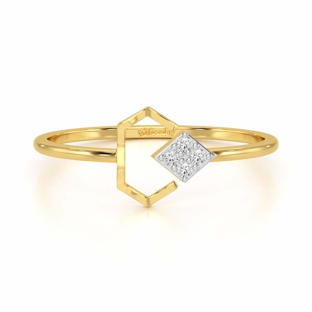 Silver Glow Silver Ring - Yellow Gold - Image 4