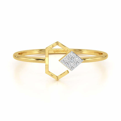 Silver Glow Silver Ring - Yellow Gold - Image 4