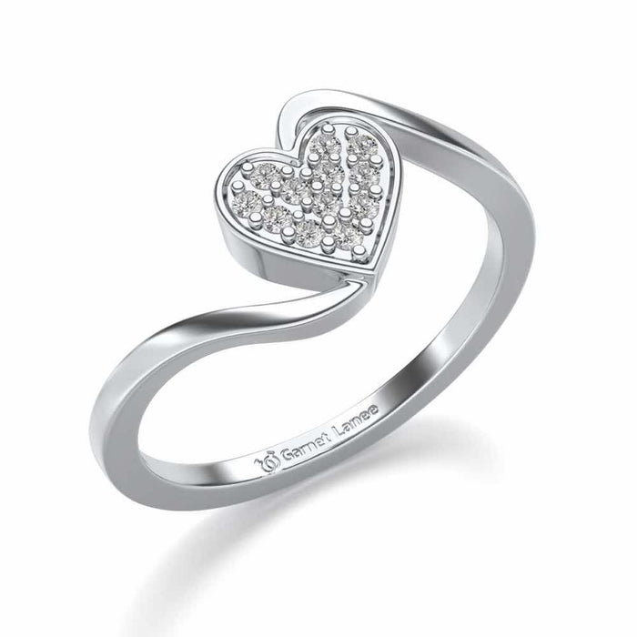 Silver Heartthrob Ring - White Gold - Image 1