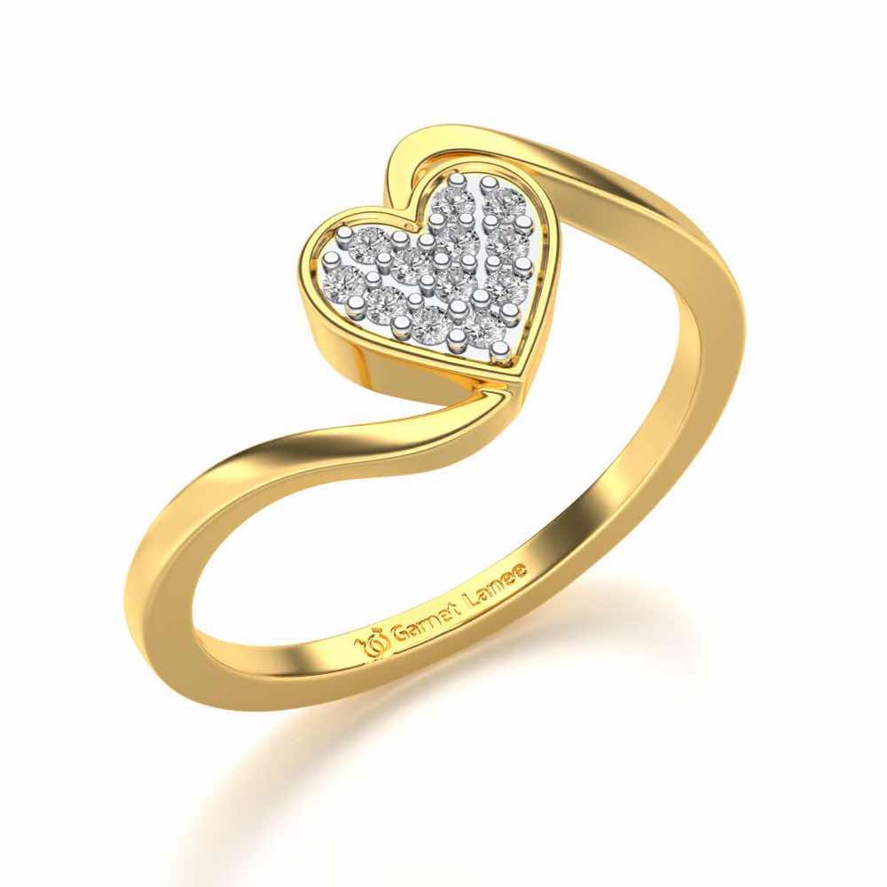 Silver Heartthrob Ring - Yellow Gold - Image 1