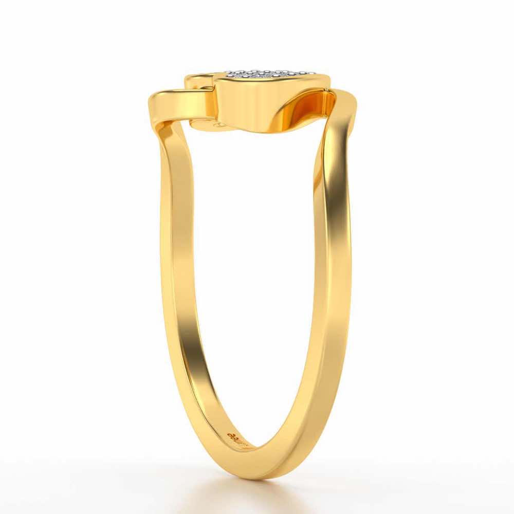 Silver Heartthrob Ring - Yellow Gold - Image 3