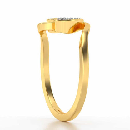 Silver Heartthrob Ring - Yellow Gold - Image 3