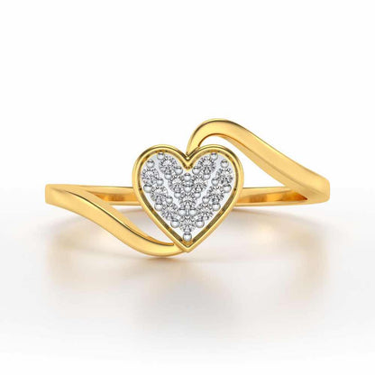 Silver Heartthrob Ring - Yellow Gold - Image 4
