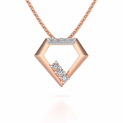 Silverly Shaped Silver Pendant - Rose Gold - Image 1